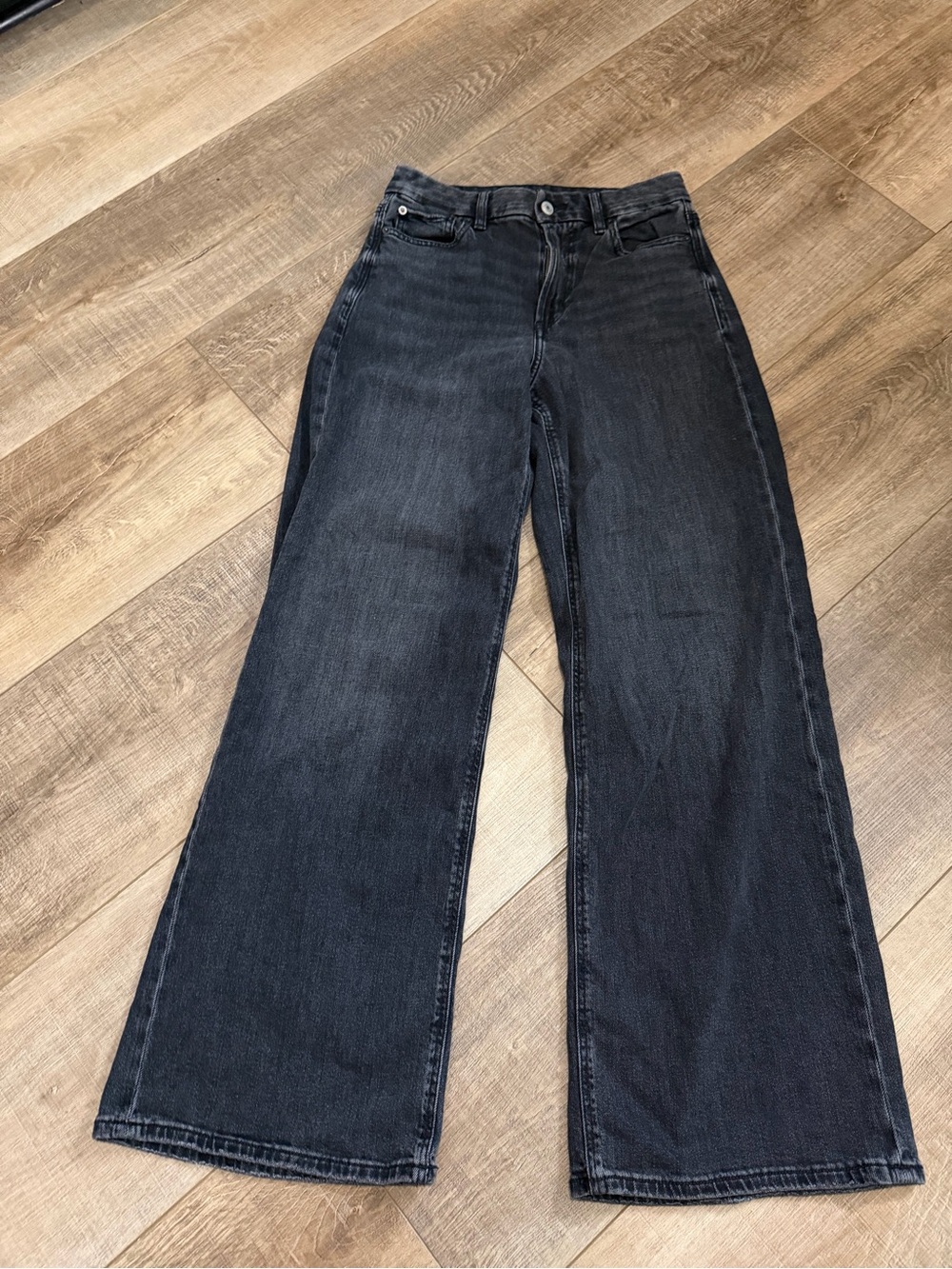 American Eagle Outfitters Black Wide-Leg Jeans